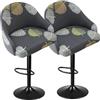 MSNCS Coprisedie Fodere Per Bar Sgabelli 1/2/4 Pezzi, Coprisgabello Cucina Copertura Per Sgabelli Girevoli Alto Elasticizzato Moderne Curvo