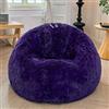 XeGe Fodera per pouf pelosa (senza riempimento), in finta pelliccia lavabile per animali in peluche o tessuto, grande guscio per pouf di stoccaggio in peluche a pelo lungo per adulti, bambini