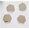 Meya Perline specchio esagonale acrilico da cucire perline specchio cristallo strass retro piatto con foro argento