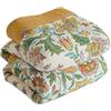 Bailix Premium Copriletto bohémien, 100% cotone, coperta morbida con frange, doppio lato in mussola, coperta boho, 230 x 250 cm, coperta da divano e da letto, patchwork, coperta per la stanza