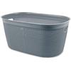 BELLI E FORTI Cestino Biancheria Portabiancheria Intreccio Grigio 59 x 39 x 27 cm