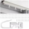 JunShXinX Confezione da 50 ganci bianchi per tende MAN IVECO DAF106 guide scorrevoli