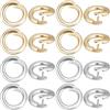 Beebeecraft 50 Pezzi Anelli di Giunzione Divisi OD 5.5mm ID 3mm Oro 18 K e 925 Argento Sterling Placcato Connettore Rotondo Anelli di Giunzione di Bloccaggio Anello Aperto O per Ciondoli Collane