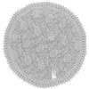 HOME ZEN HOUSEHOLD LINEN TOVAGLIA COPRITAVOLO CENTROTAVOLA RUNNER PIZZO MACRAME' LUSSO (ROTONDO DIAMETRO 90CM, DISEGNO FELCE COLORE BIANCO)