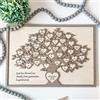 soulglass Nomi personalizzati Albero genealogico in legno appeso a parete, regalo inciso per anniversario matrimonio compleanno Natale Hanukkah, decorazioni per la casa albero genealogico personalizzato