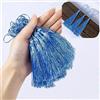 Duories 50 pezzi di nappe mini setose fatte a mano, nappe colorate come segnalibri, nappe dritte con anello di corda per la creazione di gioielli, accessori per artigianato fai da te, segnalibri per borse