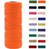MORAINJAY 3mm Cotone Macramè 100% Naturale,Arancione 100m Filato Non Sbiancato Senza Chimici per DIY, Bomboniere, Decorazioni - Cordame in Cotone per Crafts