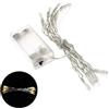 EUZUXU Catena di Luci a LED, Luce Bianca Calda, 1m, 10 LED, illuminazione Natalizia per Stanza, Giardino, Brocche, Natale, Decorazione