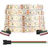 BTF-LIGHTING 5050SMD SK6812 IC RGBW 4in1 Striscia LED indirizzabile RGB+bianco caldo 3000K DC12V 5M 60LEDs/m PCB bianco Dreamcolor Chasing Color IP30 non impermeabile nastro LED per decorazione fai da
