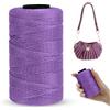 LEREATI Cordino per Borse Uncinetto Piatto Filo Macrame 1mm x 230m Macrame Corda Colorata Cordoncino per Borse a Uncinetto, Arazzo da Parete, Acchiappasogni, Fai da Te (Viola Taro)