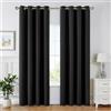 MIULEE Tende Oscuranti per Interni 2 Pezzi, Tenda Nero Moderna per Soggiorno, Tenda Oscurante Finestra Camera da Letto Salotto, Tende Termiche Isolanti per Interni con Anelli, 2x 140x200 CM