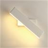 Mengjay Dimmerabile Lampada da Parete Moderna,Scale Luce Notturn,Applique da Parete Interno,3 Colori Applique LED da Parete Interno per Soggiorno Camera da letto Ristorante Scale (Bianco)