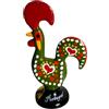 Generic Galo De Barcelos del Portogallo, gallo in arte popolare portoghese dipinto a mano in argilla policroma - simbolo di buona fortuna e prosperità - souvenir dal Portogallo (6,5 cm di altezza) (Verde)