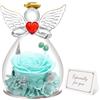 Miofula Festa della Mamma Idee Regalo Mamma Nonna,Rosa Stabilizzata Figurine Angelo Regalo Donna Compleanno,Rosa Eterna Regali Festa della Mamma,Fiori Stabilizzati Regali Donna Fidanzata Anniversario