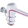 WOMAO Silver Porta asciugacapelli con cristallo, bagno in lega di zinco massiccio da costruzione Modern Style con finitura cromata