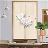Surwin Noren Giapponese Tenda da Porta, Giapponese Noren Stile Divisorie Lunga Tappezzeria per Finestra Cucina Ristorante Negozio Doorway Decorazione (peonia Rosa,85x180cm)