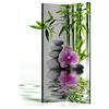 murando - Paravento Decorativo Monofacciale Fiori e Bambù Giapponese 135x172 cm 3 Pannelli Divisori - Stampa su un Lato su Tela in TNT - Separe Divisorio per la Casa Simpatici Legno Zen p-B-0034-z-b