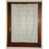 mauro Tende a vetro per finestra e porta-tessuto effetto lino con ricamo floreale-larghezza cm 45/60/90 altezza da cm 64 a 241 - art.margherita - 60x225 cm