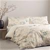 COTTON ARTean - Copripiumino per Letto 90 Ecuador in Raso di Cotone 200 Fili - Copripiumino Reversibile 150x220 + 1 Federa per Cuscino, Multicolore Chiusura con Bottoni
