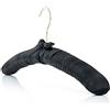 HANGERWORLD 10 Grucce Imbottite 43cm in Satin Nero per Abiti in Lana Delicati Giacche e Cappotti