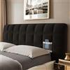 DOSYCOVUR Testiera, King Size Doppio Copertura Completa Antipolvere Elastica,Nero,130cm