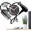 Obesntln Orologio da parete per il salone di parrucchiere- 30,5 cm Orologio silenzioso per parrucchieri, forbici e indicatori di pettine | Design rotondo decorativo, argomento da , funzione di sweep si