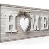 Runa Art Quadri Moderni Home Cuore 1 Pezzo L'immagine Tela Non Tessuta Soggiorno Corridoio Vintage Beige Marrone 504412a