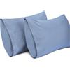 Lirex 2-Pack Federe per Cuscini, 100% Cotone Traspirante Federe Pillow Covers, 30 x 50 cm, Blu Grigio Chiaro