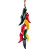 Gresorth 1 pz Artificiale Ceramica Pepe String Falso Colorato Chili Decorazione Realistica Appeso Vegetale Ghirlanda Ornamento Cabinet Ringraziamento
