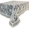 HOME ZEN HOUSEHOLD LINEN TOVAGLIA COPRITAVOLO CENTROTAVOLA RUNNER PIZZO MACRAME' LUSSO (140X180 CM, DISEGNO FELCE COLORE BIANCO)