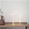 Lights4fun Set di 3 Catena di 30 LED Osby Stelle Timer Batteria 23 cm Stelle Luminose per Camera dei Bambini