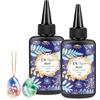 Adiwo Resina UV Trasparente Dura, Resina Epossidica UV ad Alta Lucentezza per una Polimerizzazione Rapida, Bassa Viscosità, Anti-Ingiallimento 200g, Ideale per La Creazione di Gioielli