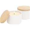 Minéraux et Cristaux - Candela profumata salvia - profumo salvia in vaso di alluminio bianco - candele di purificazione naturali - ideale per meditazione, incenso, rituale - idea regalo originale