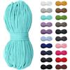 SLANTASTOFFE BRINGEN SIE UNSEREM STOFF L 5 m di cordoncino di cotone 5 mm, corda, spago, sacchetto sportivo, 21 colori (Ciano chiaro)