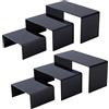PH PandaHall 6pz Alzate di Display in Acrilico Espositore Acrilico Trasparente, 3 Dimensioni Espositori per Grandi Decorazioni Riser Scaffali Vetrina per Gioielli Cosmetici Profumi Figurine Modellismo