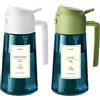TrendPlain Spruzzino Olio per Friggitrice Aria 470ml, Dosatore Olio 2 in 1, Oliera Spray per Cucina, Insalata e Aceto, Accessori Cucina senza BPA (Bianco&Verde)