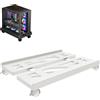 STOUCLA Supporto per PC Tower Stoucla, Carrello CPU Sotto La Scrivania del Giocatore, Base Universale per Computer Mobile a Quattro Ruote (Bianco)