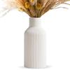 AiiBowy [AiiBowy] Vaso Ceramica Bianco - Alto 20cm Vasi Ceramica Bonsai - Vasi Opachi Deco Per l'erba Della Pampa, Per Centrotavola, Vaso Moderni Decorativi Per la Decorazione Della Casa (Bianco)