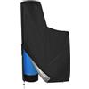 Vibsky Copertura addolcitore d'acqua per uso esterno, tessuto Oxford 210D con prese d'aria e coulisse regolabile, adatta per modelli da 140 x 76 x 41 cm e 162,5 x 102 x 41 cm, nero