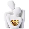 XMGZQ Mini statua decorativa per TV, per soggiorno, camera da letto, per coppie, anniversario, matrimonio, regalo d'amore per coppie, 2025, soprammobili per mensola (bianco, 18 cm)