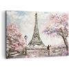 ARTTOR Quadro su Tela 100x70cm Stampe da Parete Alberi Eiffle Coppia francia Grandi Decorazione Murale Camera da Letto Cucina 1 pezzo Quadri Moderni Soggiorno Grafica Immagini Wall Art Canvas AA100x70-3147