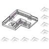 ZOREI 10 Pezzi Connettore Veloce Per Striscia Led, Modello Foma L Per Angolo 90°, Prolunga e Collega Led Strip Senza Saldatura, Trasparente Entra Nel Profilato Alluminio (18,6X11,6X4mm Per Striscia 10mm)