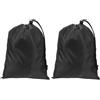 PATIKIL Borsa Per Il Bucato In Poliestere, 2 Pezzi 30x23 cm Borsa Da Viaggio Resistente Con Chiusura A Cordino Per Il Deposito Di Abiti Sporchi Per Dormitorio Universitario, Nero