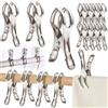 Liuliushun 16 Pz 11CM Mollettoni Telo Mare, Molletta Grande, Mollette per Asciugamani da Spiaggia, Mollette Acciaio inox, Clips Mollettoni per Asciugamani Spiaggia Telo da Spiaggias Lenzuola Vestiti Piumoni