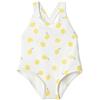 Amazon Essentials x Sofia Grainge Costume da Bagno Intero con Spalline Incrociate, Dettaglio con Volant Bambine e ragazze, Rosa Conchiglia Effetto Cachemire Decorato, 2 anni