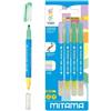 Mitama PASTEL TWICE - Evidenziatori Doppia punta colori pastello - Confezione da 4 pezzi - Colori assortiti. - Lunghezza 12,5 cm - Colori Scuola, Evidenziatori Scuola