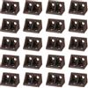 QUARKZMAN 20 Pezzi Rinforzi Angolari In Plastica 34 X 20 X 20mm A Forma Di L Angolo A 90 Gradi Staffe Angolari Con Viti PerMobili Sedie Scaffali In Legno Armadi Scatole Marrone Scuro