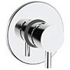 DUEMMEGGI Miscelatore Incasso Doccia Round Muro Parete 1 Foro 1 Via Meccanico 1 Leva Manopola Monoforo Monocomando con Piastra Stile Moderno Materiale Ottone Finitura Cromata
