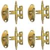 AERREGI SET CERNIERE PER PORTE IN BATTUTA OTTONE LUCIDO - MOBILI ANTICHI | D/ 100X50X45MM CP27 (4, Ottone lucido)