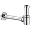 Schläfer 3939603 | Sifone Universale Salvaspazio per Scarico Lavandino Bagno a Vista in Ottone Cromato, Telescopico e Regolabile, per Lavabi Bagno e Bidet a Appoggio o Sospesi, Scarico 11/4